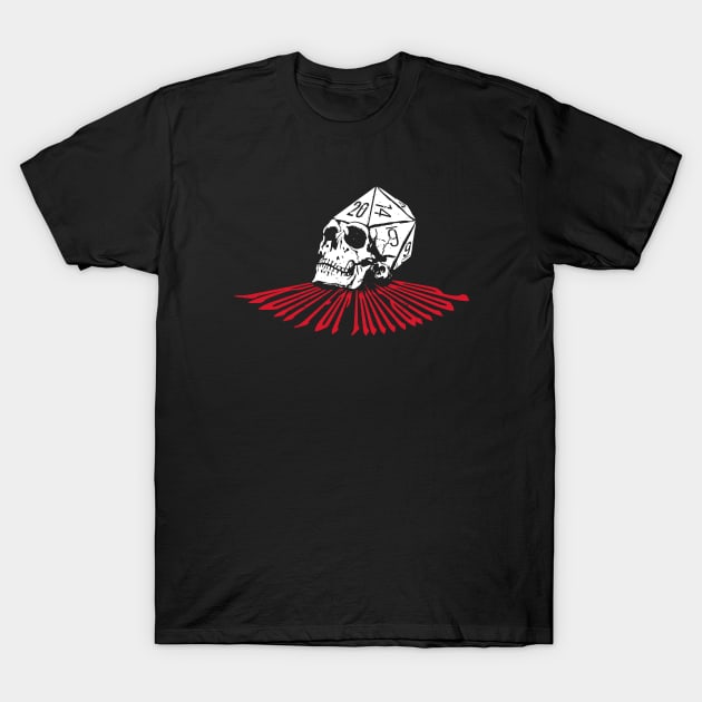 Roll for Initiative DnD Dice Skull T-Shirt by DnlDesigns